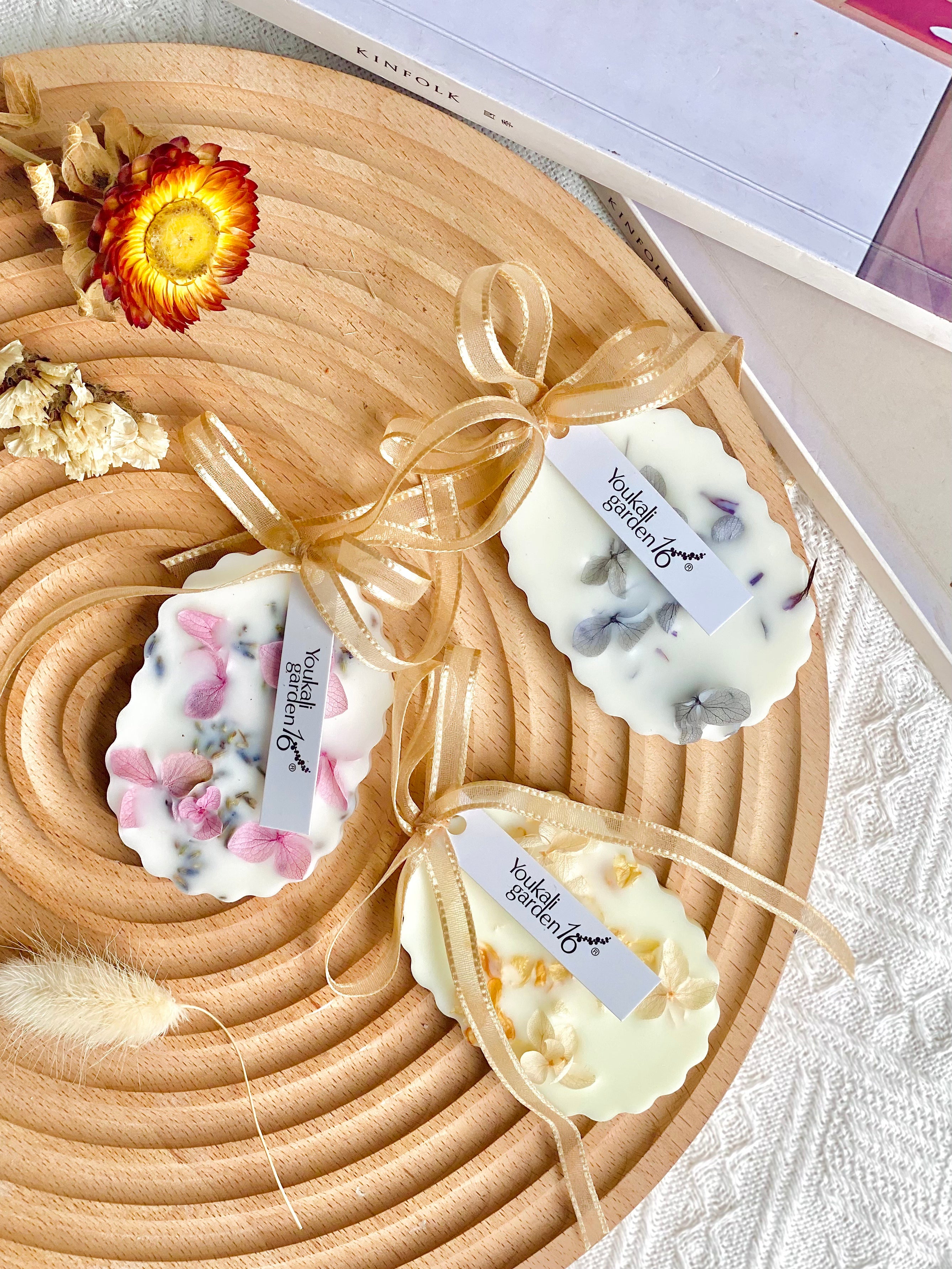 Floral candles Wax Tablet – Decorative Candles-Inspired Closet Freshener with Long-Lasting Scent