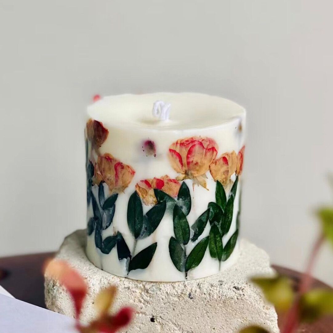 Nordic Impression Veneer Series Wall Paper Hand-made Aromatherapy Candle 300g Burning 48h