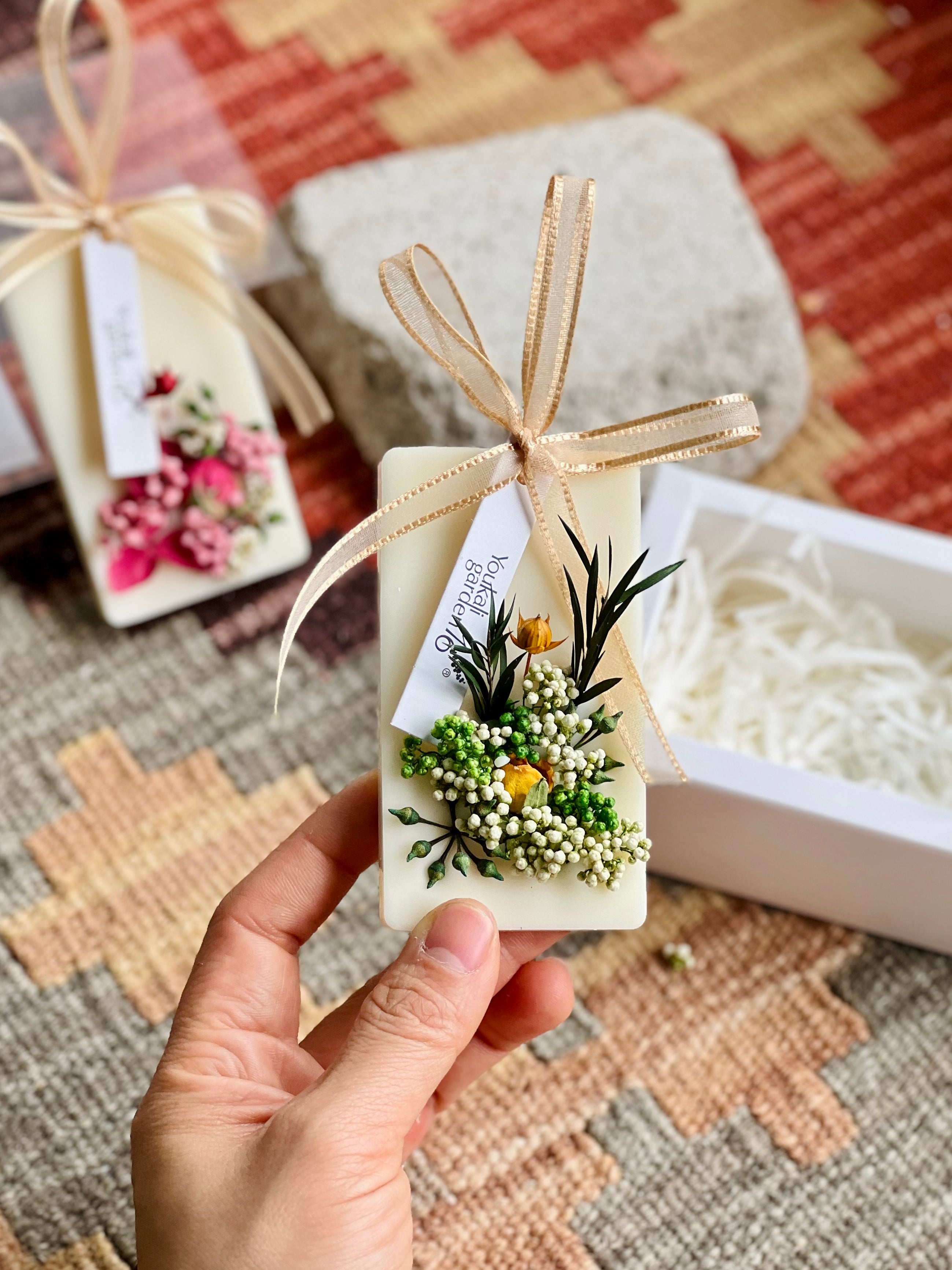 Botanical Oval & Rectangle Wax Tablets – Decorative Candles-Inspired Closet Freshener with Long-Lasting Scent