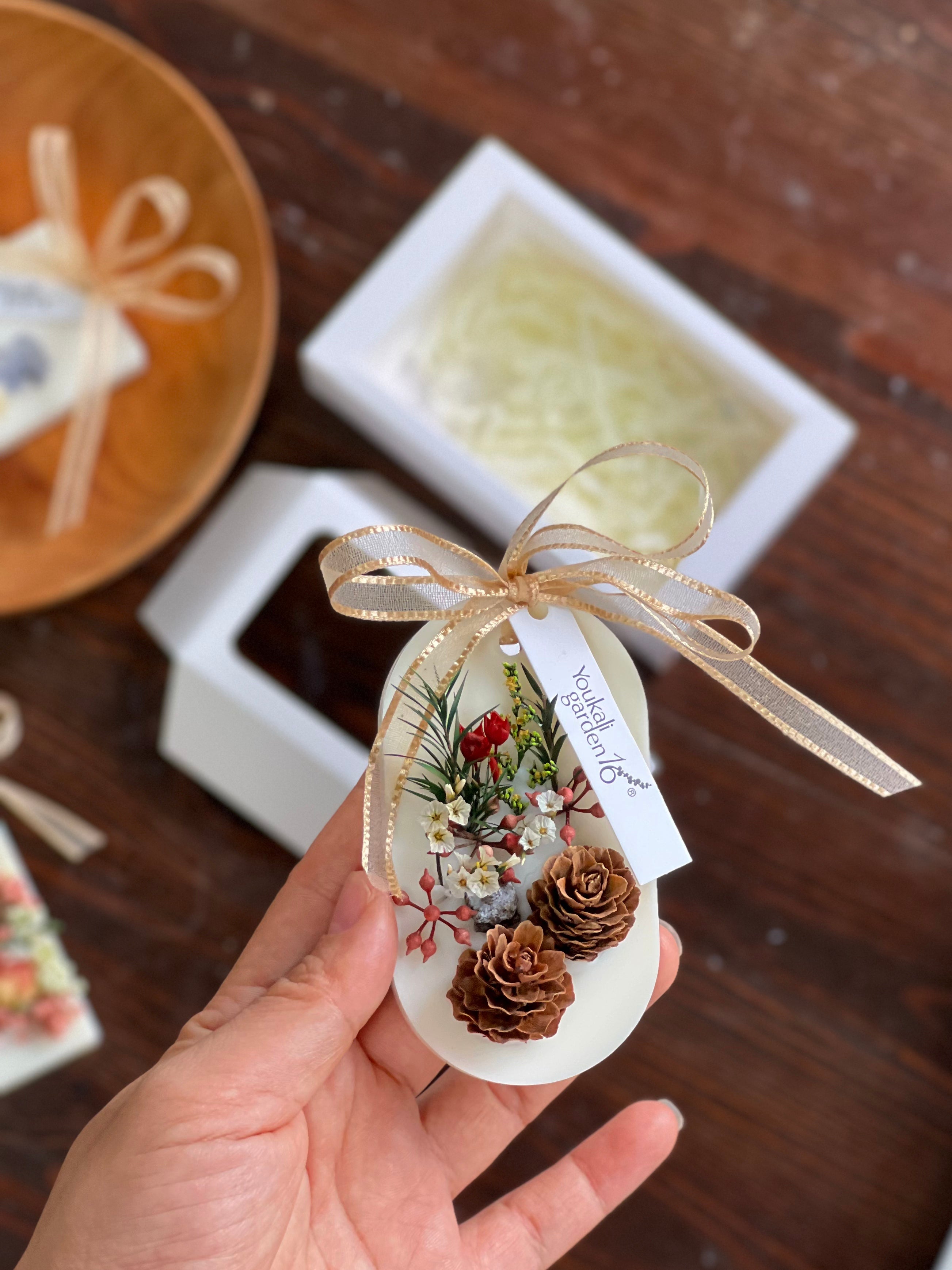 Botanical Oval & Rectangle Wax Tablets – Decorative Candles-Inspired Closet Freshener with Long-Lasting Scent