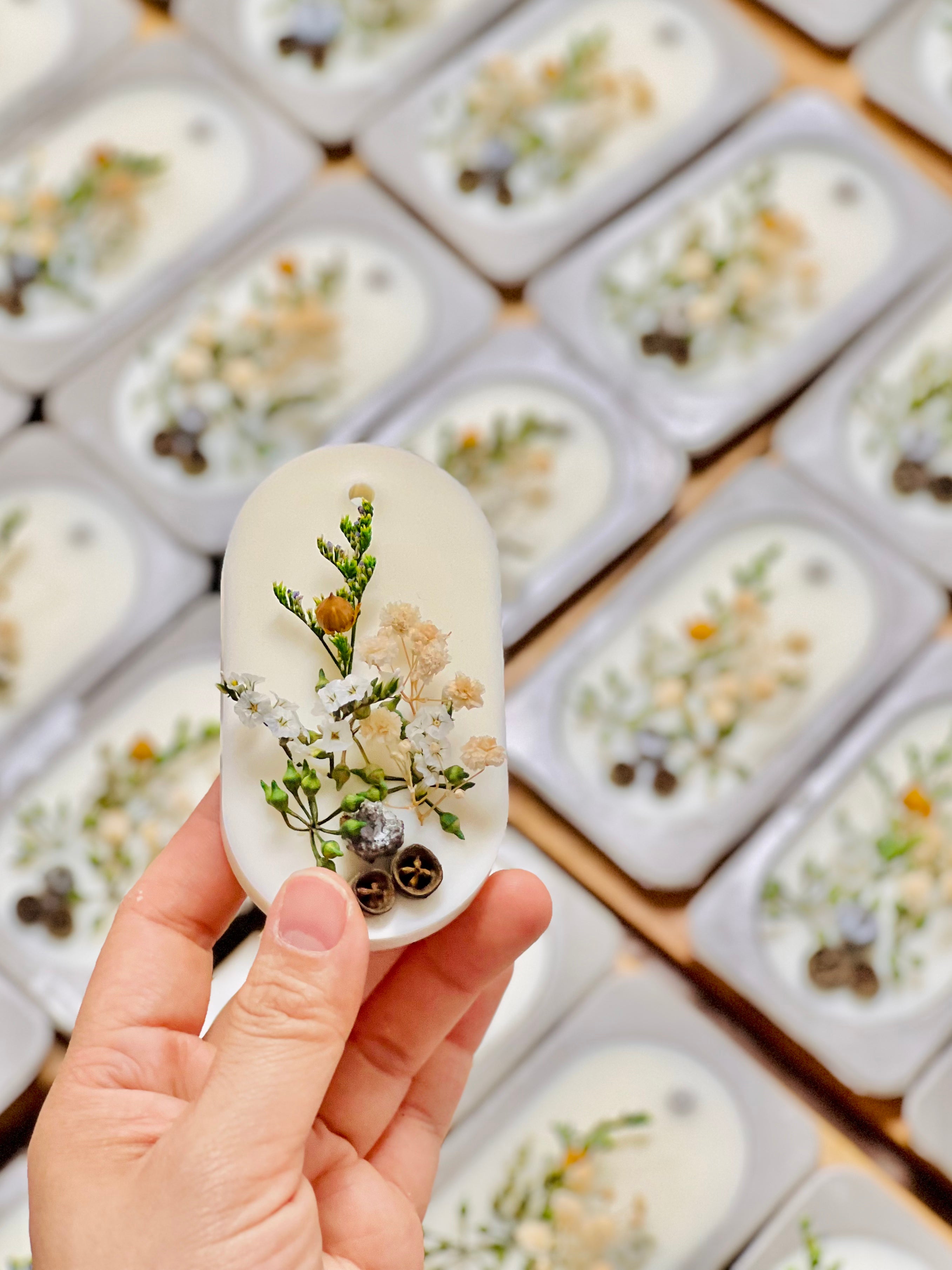 Botanical Oval & Rectangle Wax Tablets – Decorative Candles-Inspired Closet Freshener with Long-Lasting Scent