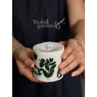Mori Eucalyptus Leaf Vessel Oz Cylindrical Series Hand-made Aromatherapy Candle