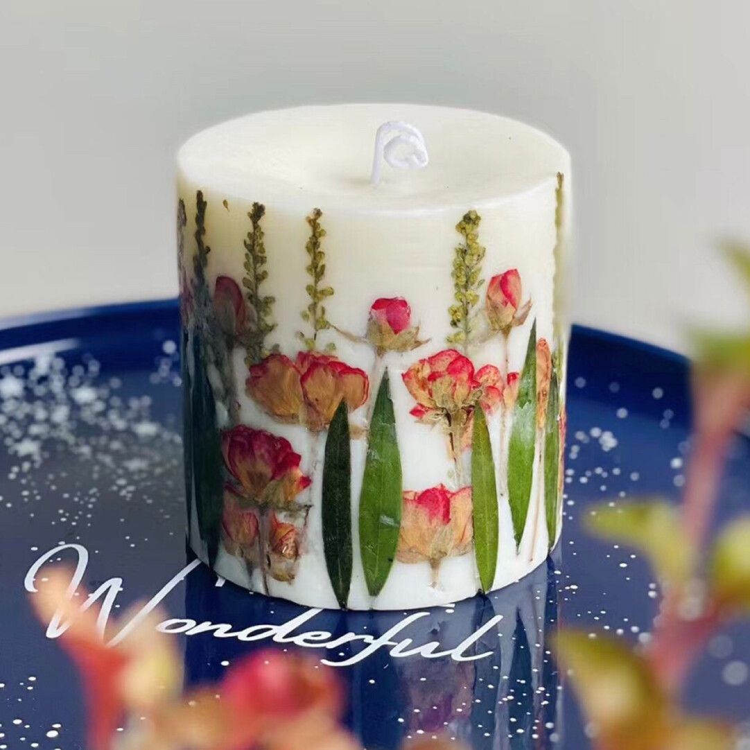 Nordic Impression Veneer Series Wall Paper Hand-made Aromatherapy Candle 300g Burning 48h