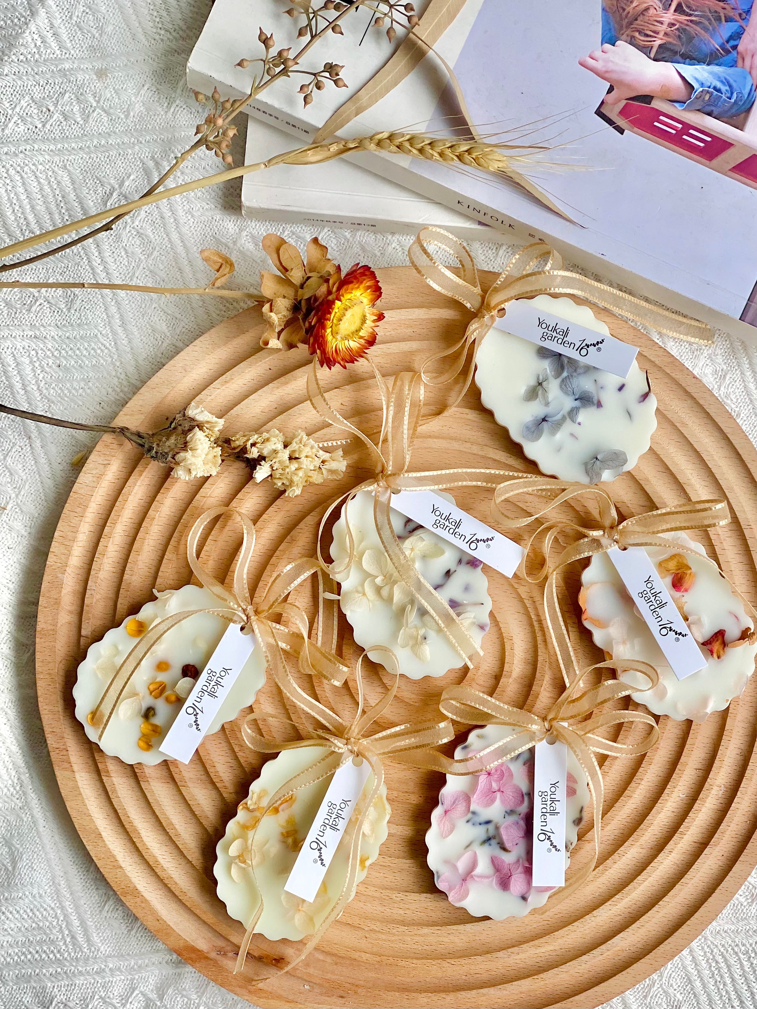 Floral candles Wax Tablet – Decorative Candles-Inspired Closet Freshener with Long-Lasting Scent