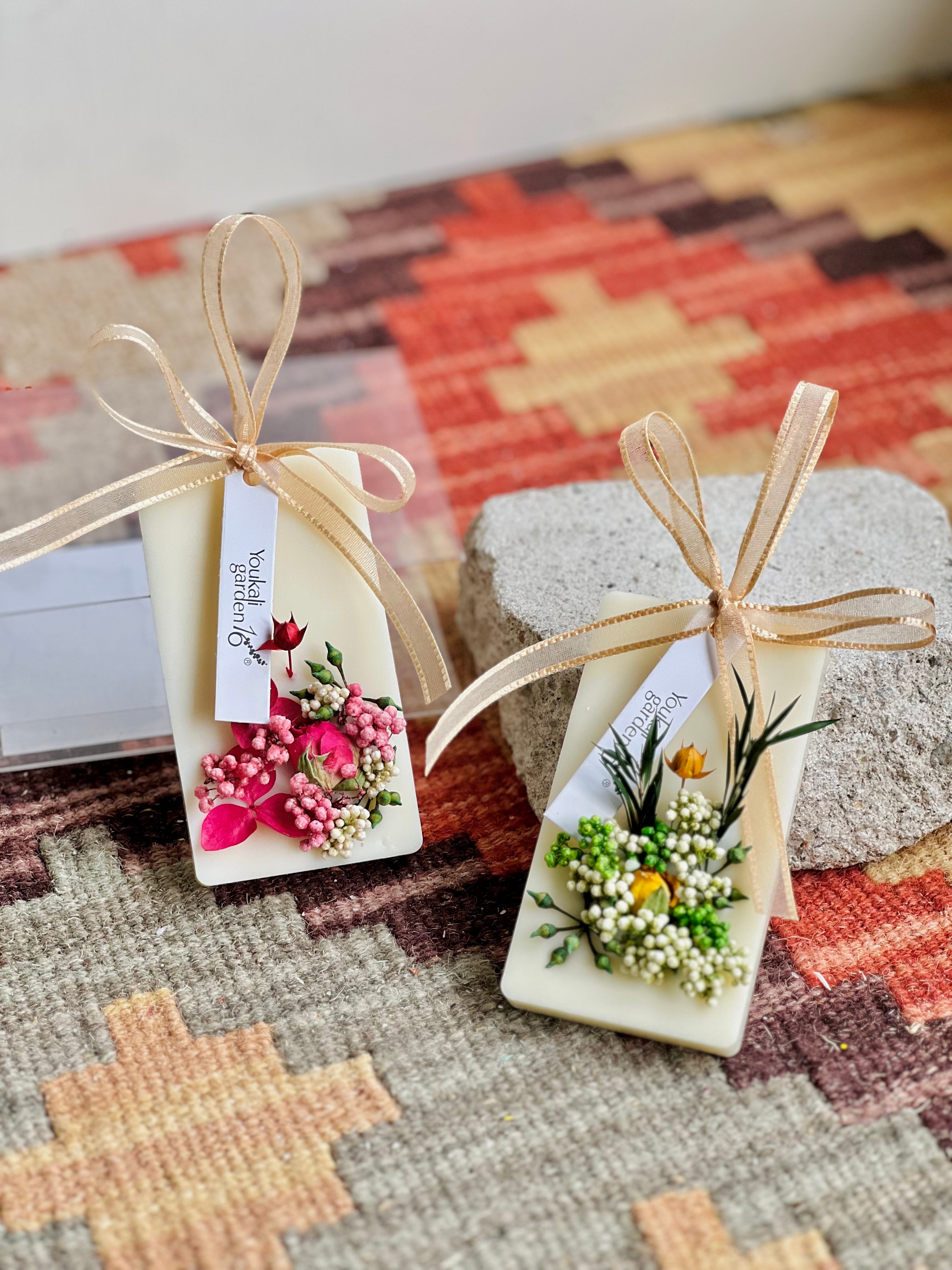 Botanical Oval & Rectangle Wax Tablets – Decorative Candles-Inspired Closet Freshener with Long-Lasting Scent